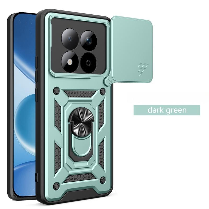 Armor Shockproof Slide Lens Cover Capa Funda For Xiaomi Redmi Note 15 Pro 5G 4G Note 14 Pro+ Plus Magnet Car Holder Ring Case