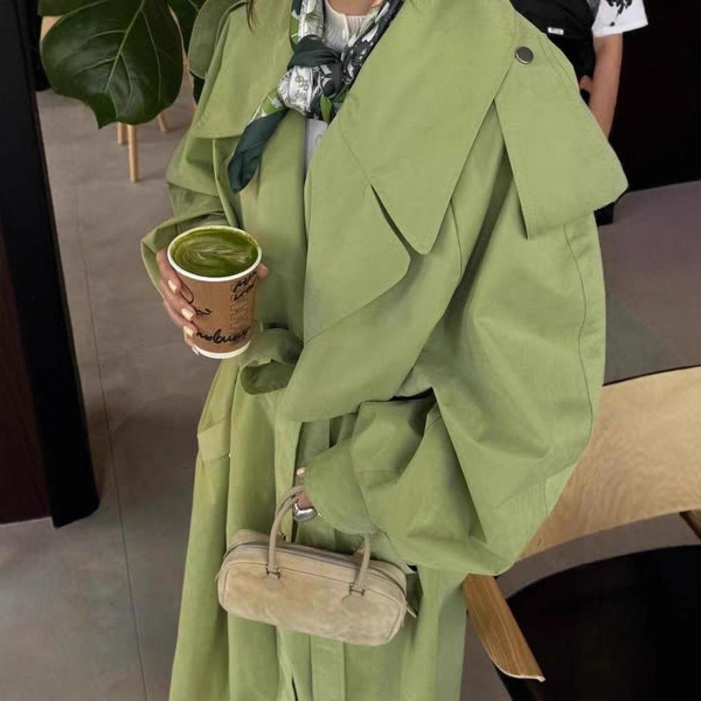 Women's Fashion Lapel Belted Long Trench Coat - Autumn/Winter 2025 Collection