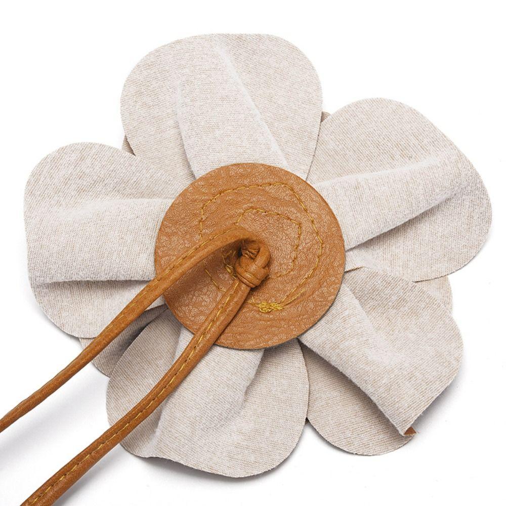 Large Flower Belt Floral Bohemian Waistband Fashion Leather Rope Belt  Ladies Jeans