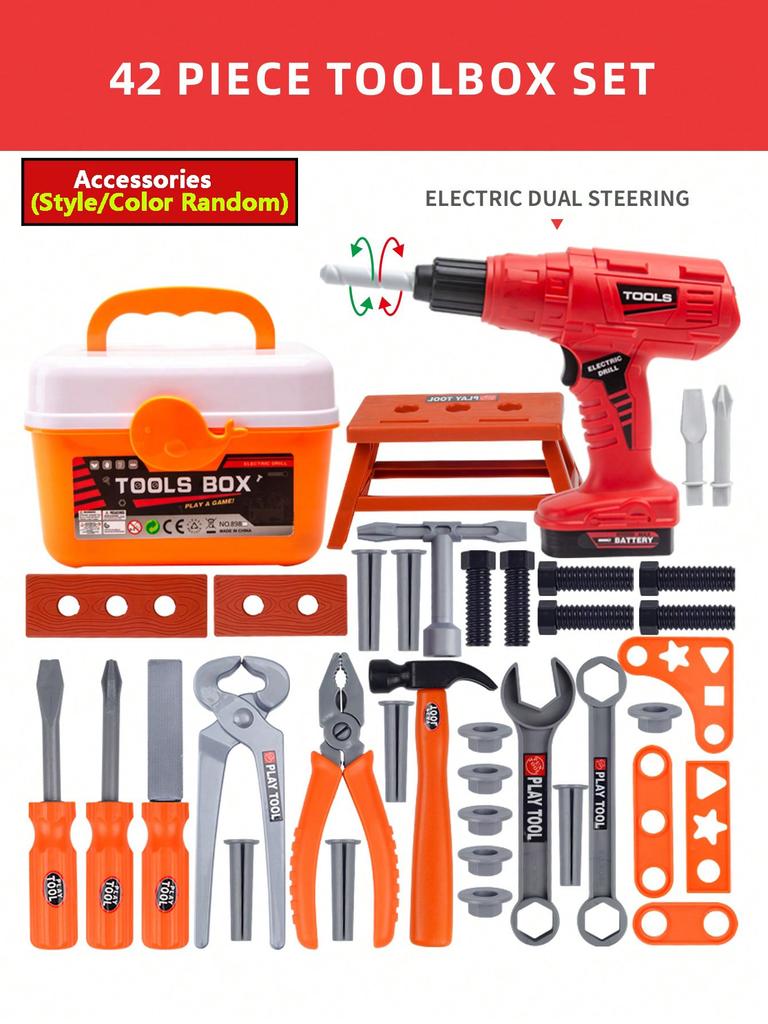 Kids Pretend Tool Kit Educational Toys Simulation Repair Tools Toys Drill Game Learning Engineering Puzzle Toys Gifts for Boys