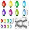 RFM028 Christmas Light Bulbs Magnetic Honeycomb Grid Reflective Stickers for Car, Refrigerator, or Garage Door