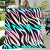 3D Colorful Zebra Pattern Blanket,Flannel Blanket Throw Blanket,Child Warm Blanket for Home Living Room Bedroom Beds Sofa Picnic