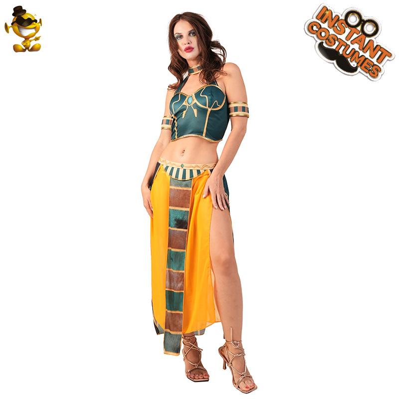 Halloween Big Girl Sexy Egyptian Long Dress Party Costume Playing Costume Cosplay COS Costume Stage Dress