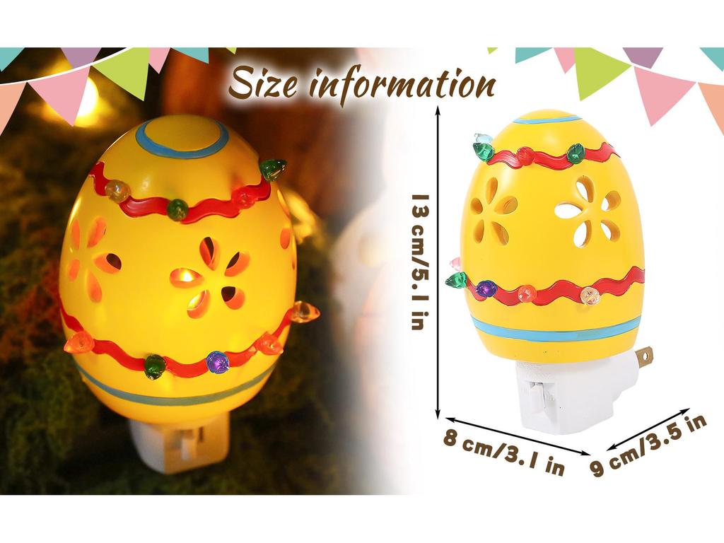 Easter Bunny Resin Craft with Flashing Lights for Kids' Room Decor