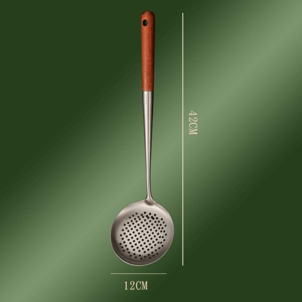 

Термостойкий половник-дуршлаг с деревянной ручкой, столовая посуда, кухонные инструменты, бытовой Colander