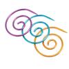 3pcs Spiral Cable Knitting Needle DIY Rustproof Metal Cable Needle Shawl Pin Practical Round Spiral Needle for Sweaters