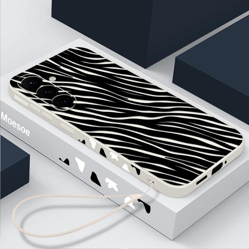 

Зебра-полоска для Samsung S24 S22 Ultra Plus S23 S21 S20 Fe A54 A53 A52 A34 A14 A13 5g A51 A32 4g Окрашенный ТПУ противоударный чехол с леопардовым принтом Samsung A34 5G