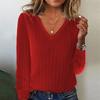 Women Fashion Pullover Sweater R-Neck Long Sleeve Shirts Blouse Knit Casual Cozy Clouds Top