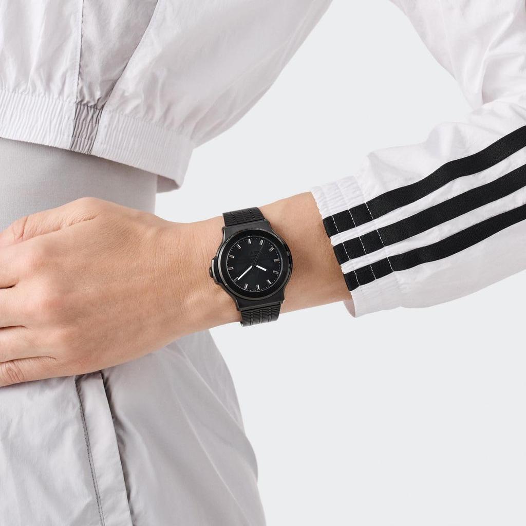 Adidas Originals Uhr Unisex Adidas Expression Three Quarz 5 ATM Wasser Mineral Schwarz Edelstahl Uhr, AOFH25504, Uhrwerk, Widerstandsfähigkeit, Glas,