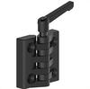 Black Lever Lock Position Hinges with Handle Adjustable Tightening PA for industrial switchgear Distribution Cabinet