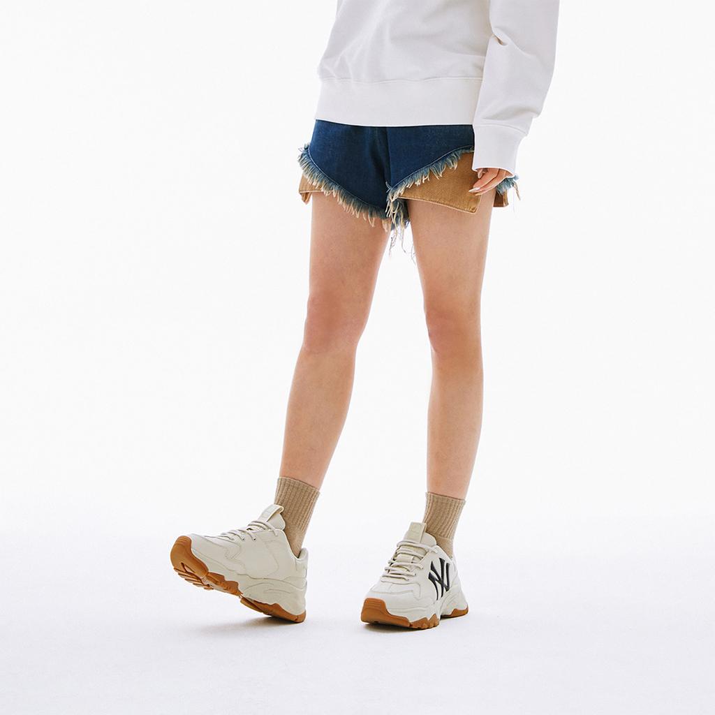 New MLB Big Ball Chunky Low Top Chunky Sneakers Unisex Cream 3ASHBWS4N-50CRS