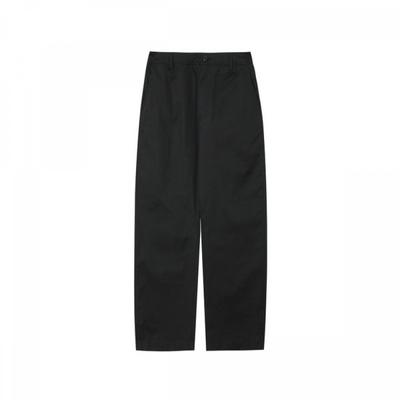 Cotton Straight Pants Black 4568
