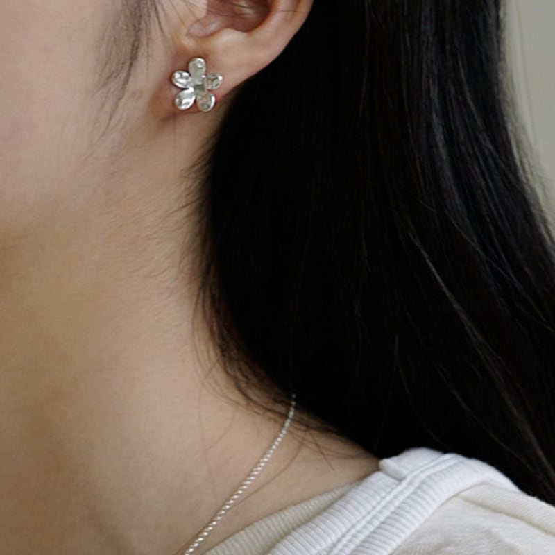 oar Rough Flower Earrings