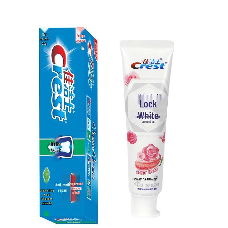 Crest Anti-Cavity & Rose Whitening Toothpaste Bundle