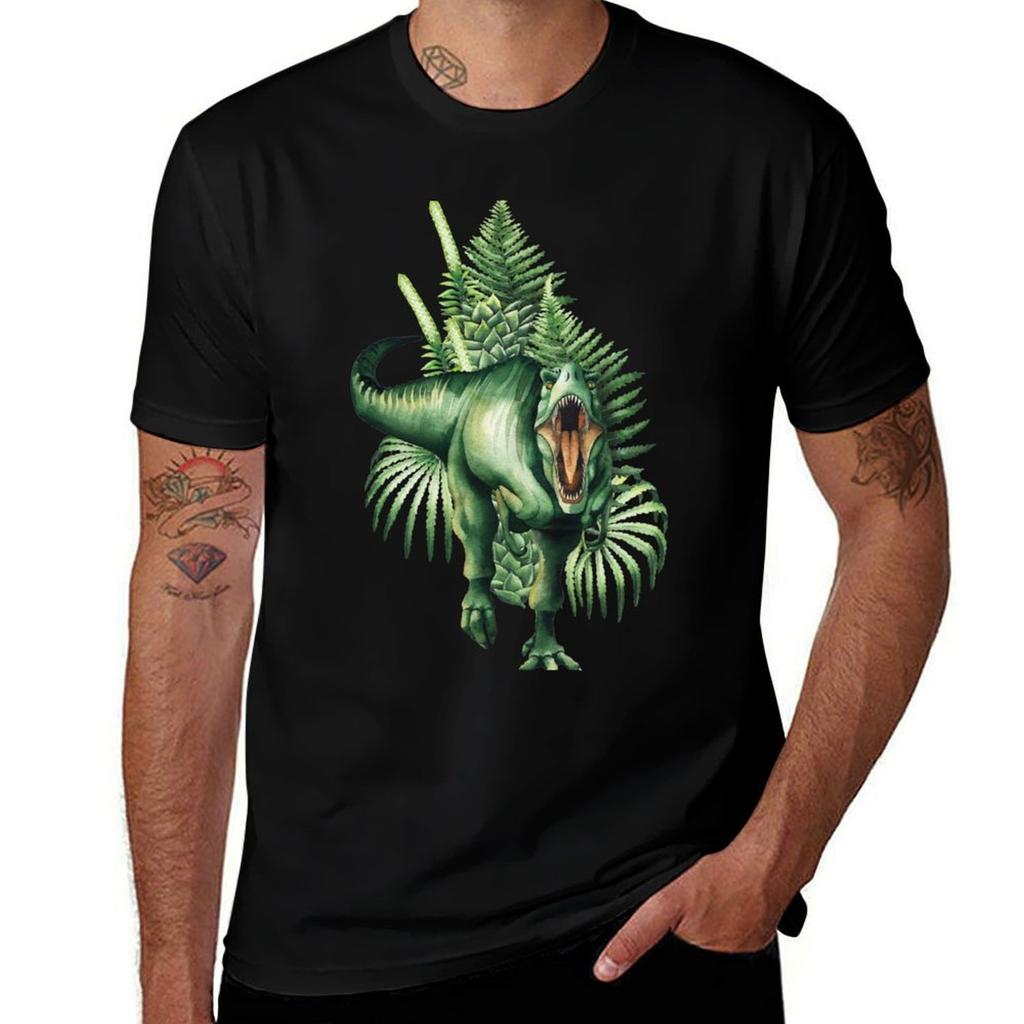 Realistic Watercolor Dinosaur Tshirt Unisex T Shirts Cotton Cotton T Shirt Unisex Tshirt