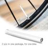 2Pcs 60mm Bicycle Presta Valve Extender Inner Tyre Valves Extension (Silver)