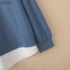ZANZEA Women Casual Round Neck Solid Color Loose Spring Long Sleeve Tee Tops