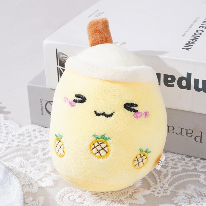 Fruit Bubble Tea Plush Keychain Doll Gift