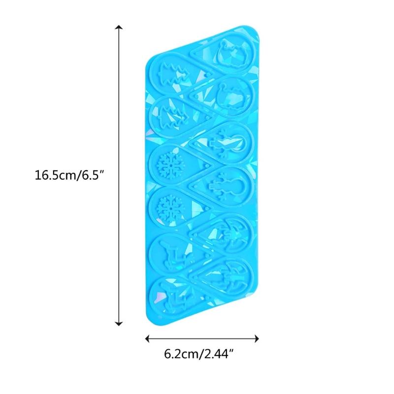 Portable Silicone Mold DIY Christmas Earrings Casting Molds Tear Drop Shapes Jewelry Making Moulds for DIY Lovers