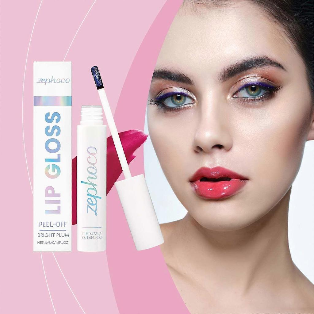 Zephoco Plum Red Peel-Off Lip Gloss Is A Natural And Easy-To-Apply Lip Makeup For Daily Use, Making It Easy To Apply And Suitable For Commuting