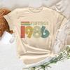 Oryginalny Unisex T-shirt z 1986 roku Vintage 1986 Graficzne Koszulki na Urodziny Unisex Koszulka na 40. Urodziny Prezent na 40. Urodziny Dla Unisex