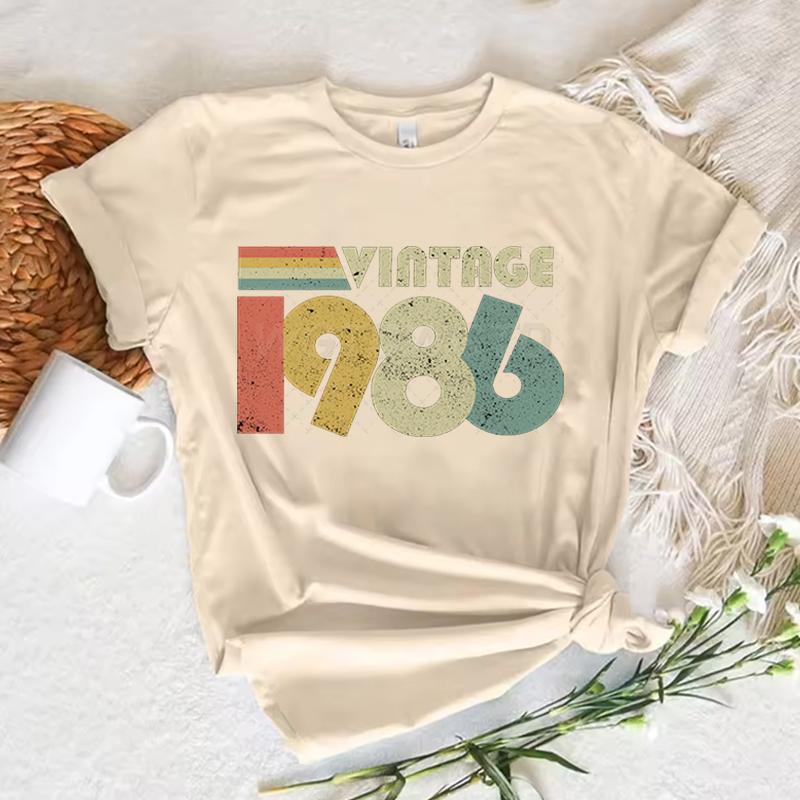 Oryginalny Unisex T-shirt z 1986 roku Vintage 1986 Graficzne Koszulki na Urodziny Unisex Koszulka na 40. Urodziny Prezent na 40. Urodziny Dla Unisex