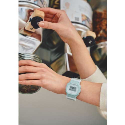 Casio G-Shock Women's Watch GMD-S5600CT-3JF, Mid-Size Model with Cross Band, Made with FOOD TEXTILE Material and Biomass Plastic, Gray, Web Exclusive