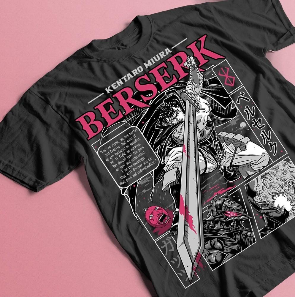 

Berserk T-shirt, Guts Anime Horror Tee, Unisex Cotton Shirt Gift 4XL