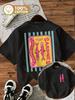 Vintage Cotton Soft Sardines Graphic T-Shirt Retro Foodie Tee Fish Print T Shirt Summer Tee Aesthetic Tee Woman Clothing