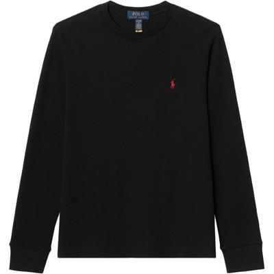 Polo Sweatshirt FW25 Cotton Waffle Long Sleeve Pullover Crew Neck Kids Kids Sweatshirts 323920629-014