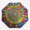 1pc Mandala, Crystal, Symmetry Umbrella with Plastic Handle,Compact & Stylish,Suitable for All Seasons YS331082