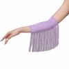 Performance Bühne Latein Tanz Fransenärmel Bohren Strass Steine Glitzer Damen Armstulpen Latein Tanz Kostüme Einfarbige