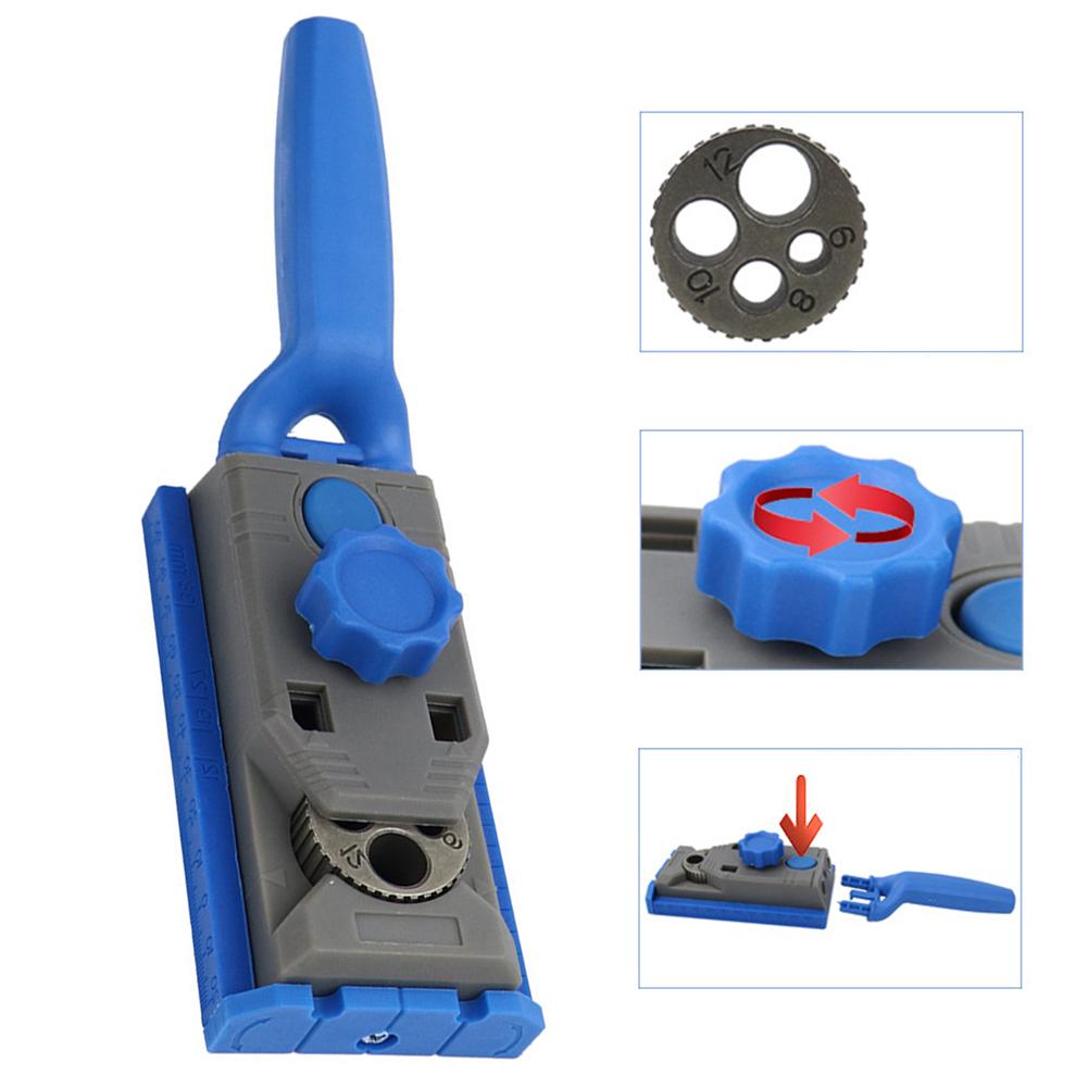 130*65*34mm 5.12*2.56*1.34 In Drill Locator Adjustable Drilling Jig Tool Pocket Hole Jig Depth Adjustment Scale