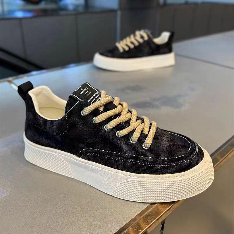 Autumn Men's Board Shoes Fashion Trend Men's Shoes Canvas Shoes Comfortable Inside Non-slip Wear-resistant Breathable Shoes