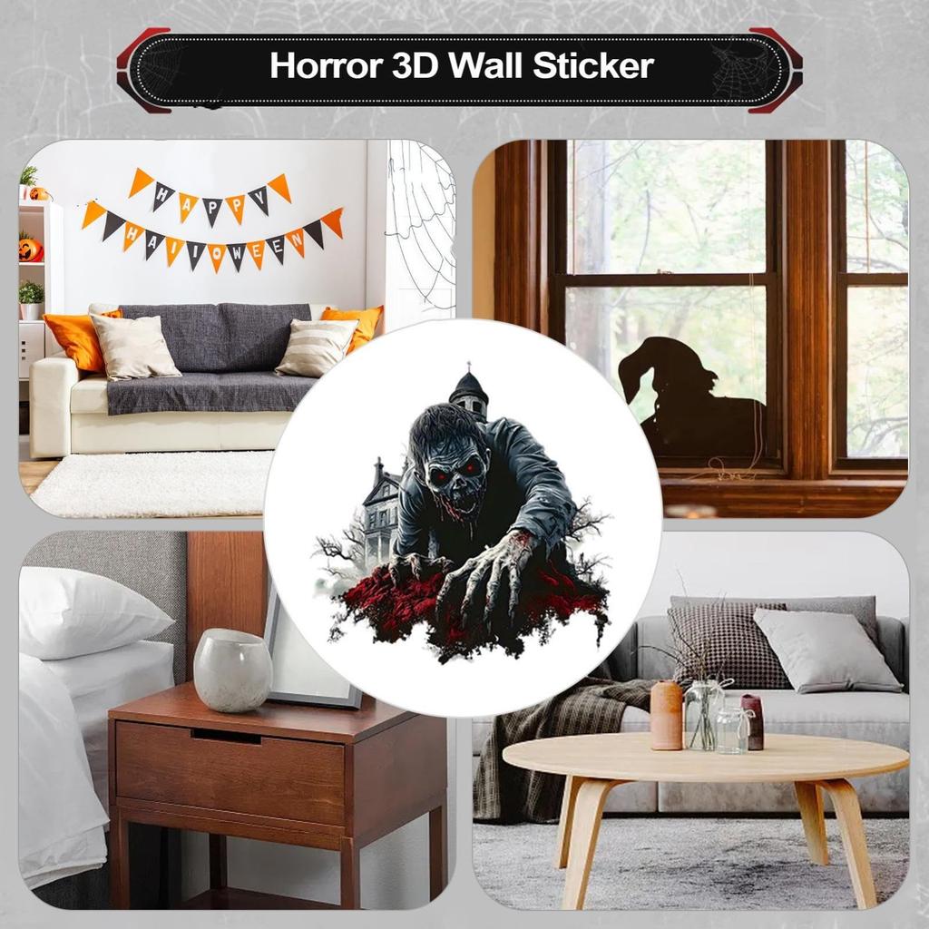 Halloween Horror Ghosts Bedroom Living Room Home Decoration Wall Stickers Stickers Self-adhesive