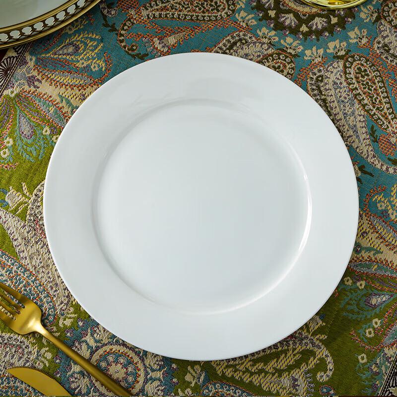 Taoxianghui Pure White Bone China 10-inch Flat Plate