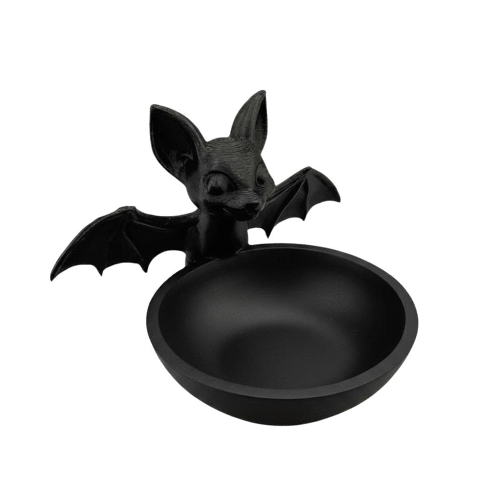 Gothic Style Bat Storage Box Halloween Display Holder Container Bat Decorative Tray  Desk