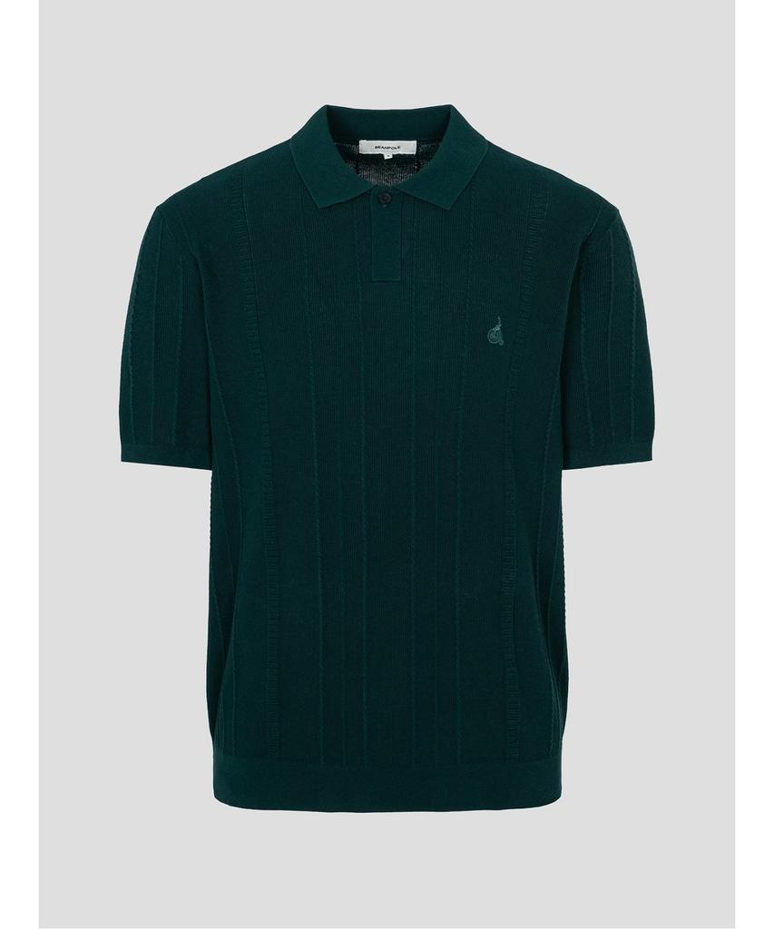 Binpolmen Mini Cable Collar Neck Knit Green