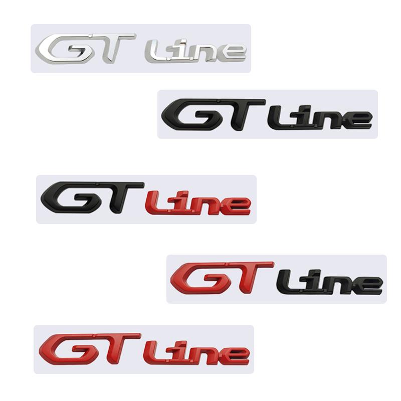 SQOB1 3d metal Car Sticker GT Line Emblem Sticker Rear Trunk Sticker For Proceed GT LINE Peugeot 206 207 208 308 408 508 5008 3008