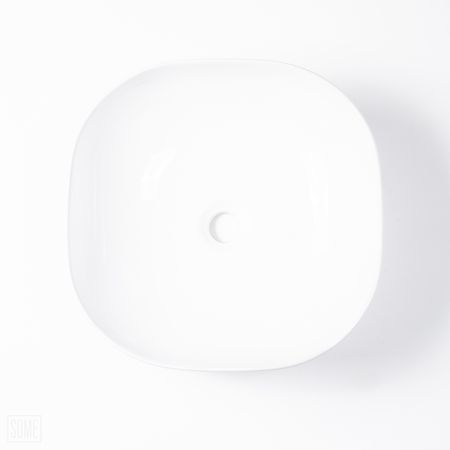 Some Pancia countertop washbasin 425X425 round white gloss BT2007