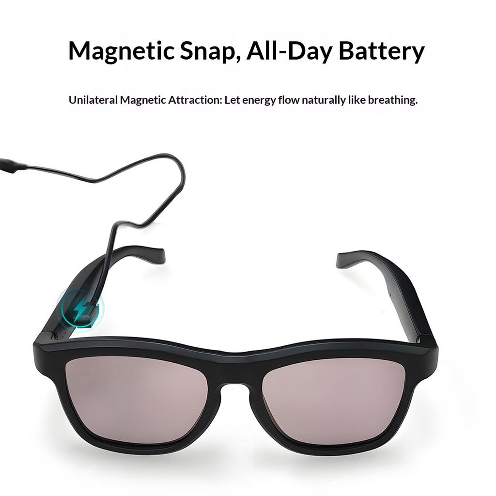 AI Smart Glasses HD Camera Sports Touch Call 3D Music Playback Real Time Translation Wireless Bluetooth Calling Smart Glasses with Translator Unisex