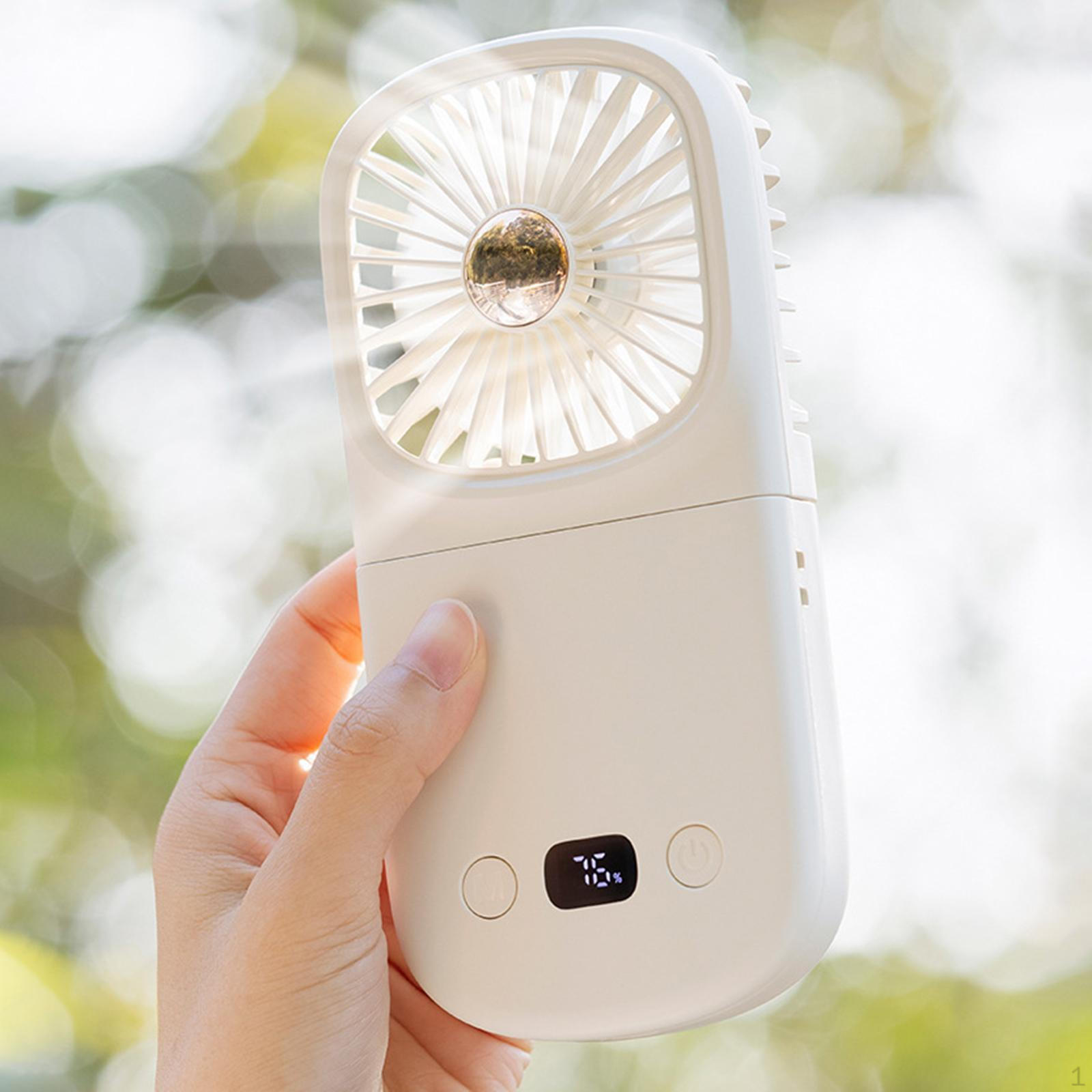 

Мини-вентилятор для подвешивания, портативный, регулируемый, складной, небольшой персональный карманный для использования в помещении и на открытом воздухе, белый