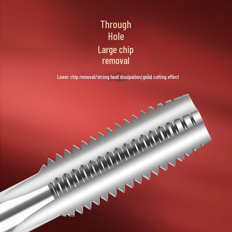 Tiangong M2 Left-Hand Thread Machine Tap for Stainless Steel, High-Speed Steel, Reverse Thread with Straight Groove