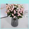 Simulated Rose Small Bouquet Multi Head Flower Bud Wedding Hotel Home Decoration