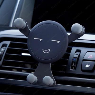 Suporte de telefone para carro com desenho animado de panda sorridente fofo suporte de montagem de GPS para iPhone Xiaomi Huawei Samsung Suporte universal para ventilação de ar do carro
