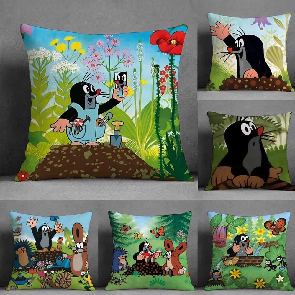 Fine Glasses Unisex The L-Little Moles Anime Pillow Case Pillowcase, Double-Sided Printed, Sofa Cushion, Bedroom Headboard Pillow