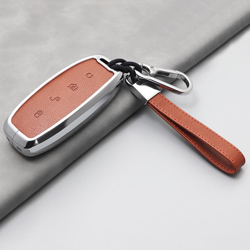 BYD D9 & N7/N8 Men's High-End Key Case with Keychain - Simple Car Accessory