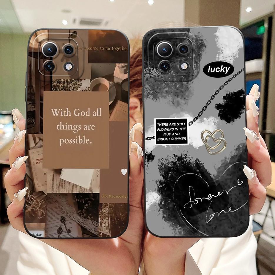 For Xiaomi Mi 11 Lite 5G Case Cute Cartoon Cover Shockproof Soft TPU Phone Case For Xiaomi Mi 11 Lite NE 5G 11Lite Mi11Lite Bags