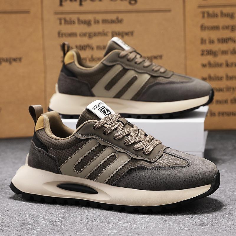 Men's shoes spring new men's running sports casual shoes trend versatile thick-soled heightening shoes