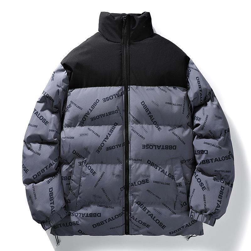 

Зимняя утолщенная теплая хлопковая одежда с подкладкой для пар, свободная одежда для хлеба, модная поддельная двухкомпонентная хлопковая одежда с капюшоном, куртка для мужчин 4XL